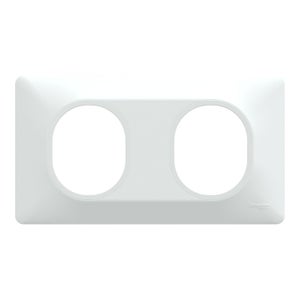 Plaque double horizontale Ovalis, SCHNEIDER ELECTRIC, blanc