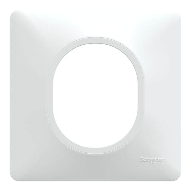 Plaque simple Ovalis, SCHNEIDER ELECTRIC, blanc