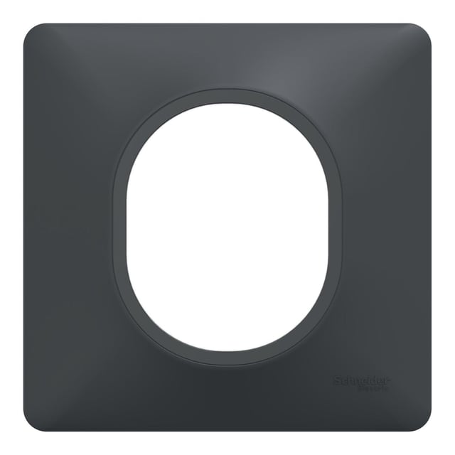 Plaque simple Ovalis, SCHNEIDER ELECTRIC, gris anthracite