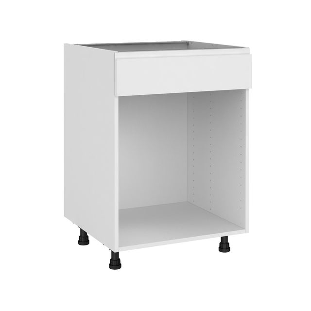 Mueble bajo horno de cocina Delinia ID Tokyo blanco mate 76,8X60 cm