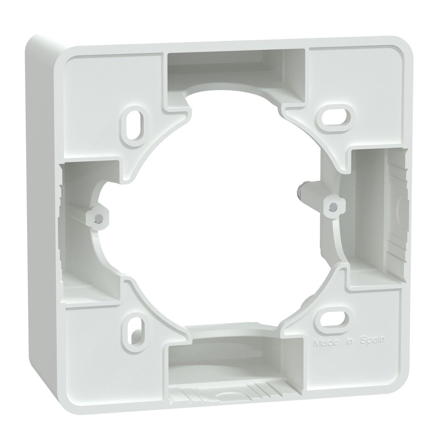Boîte support pour montage saillie 36mm Ovalis, SCHNEIDER ELECTRIC, blanc - 10