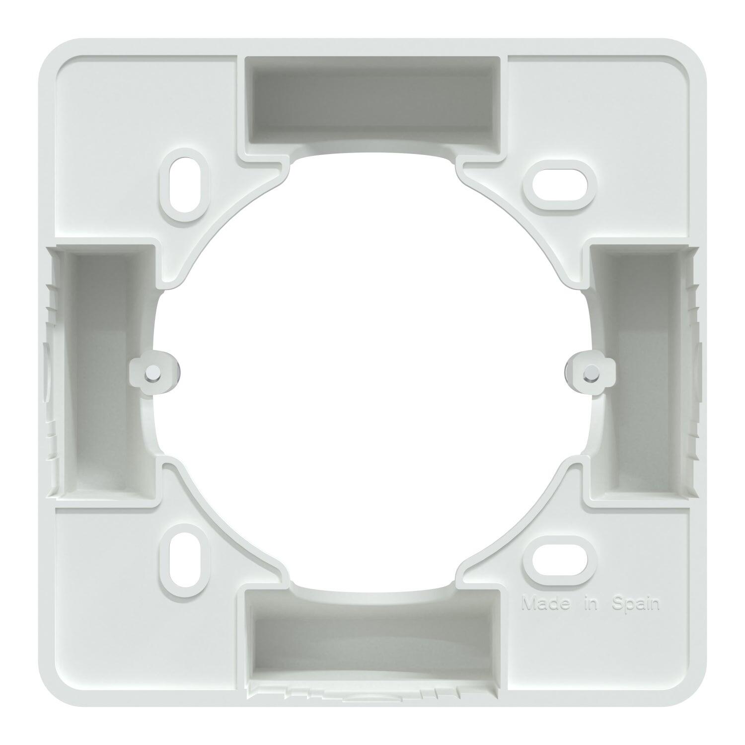 Boîte support pour montage saillie 36mm Ovalis, SCHNEIDER ELECTRIC, blanc - 2
