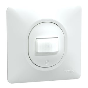 Détecteur de mouvement complet Ovalis, SCHNEIDER ELECTRIC, blanc