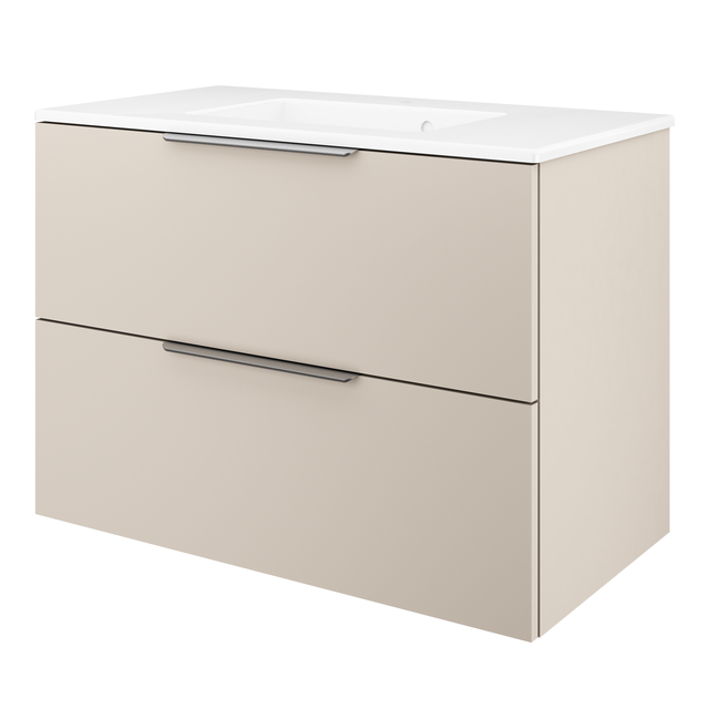 Meuble vasque l.90 x H.64 x P.48cm sable Neo exclusive