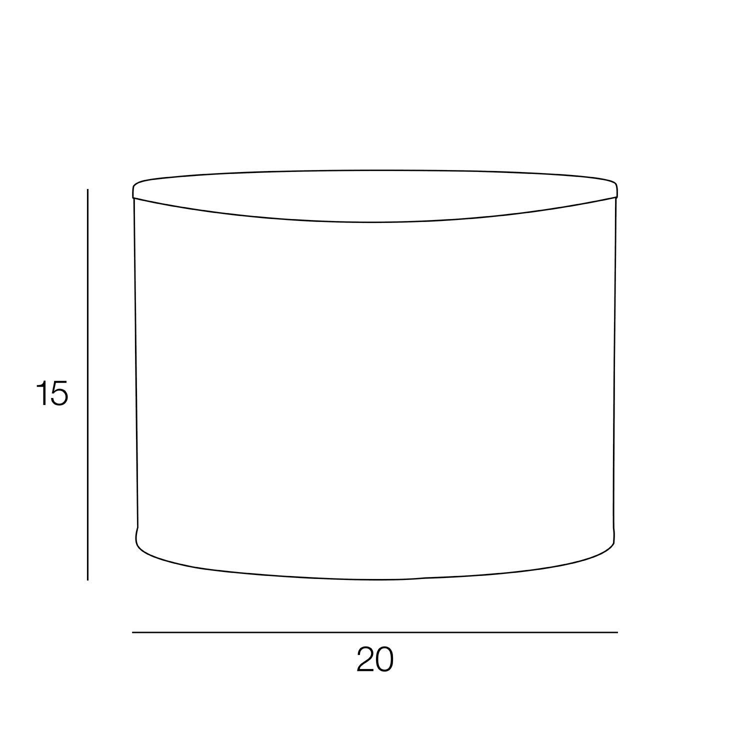 Abajur cilíndrico liso nº0 branco 20x15 cm Inspire - 3