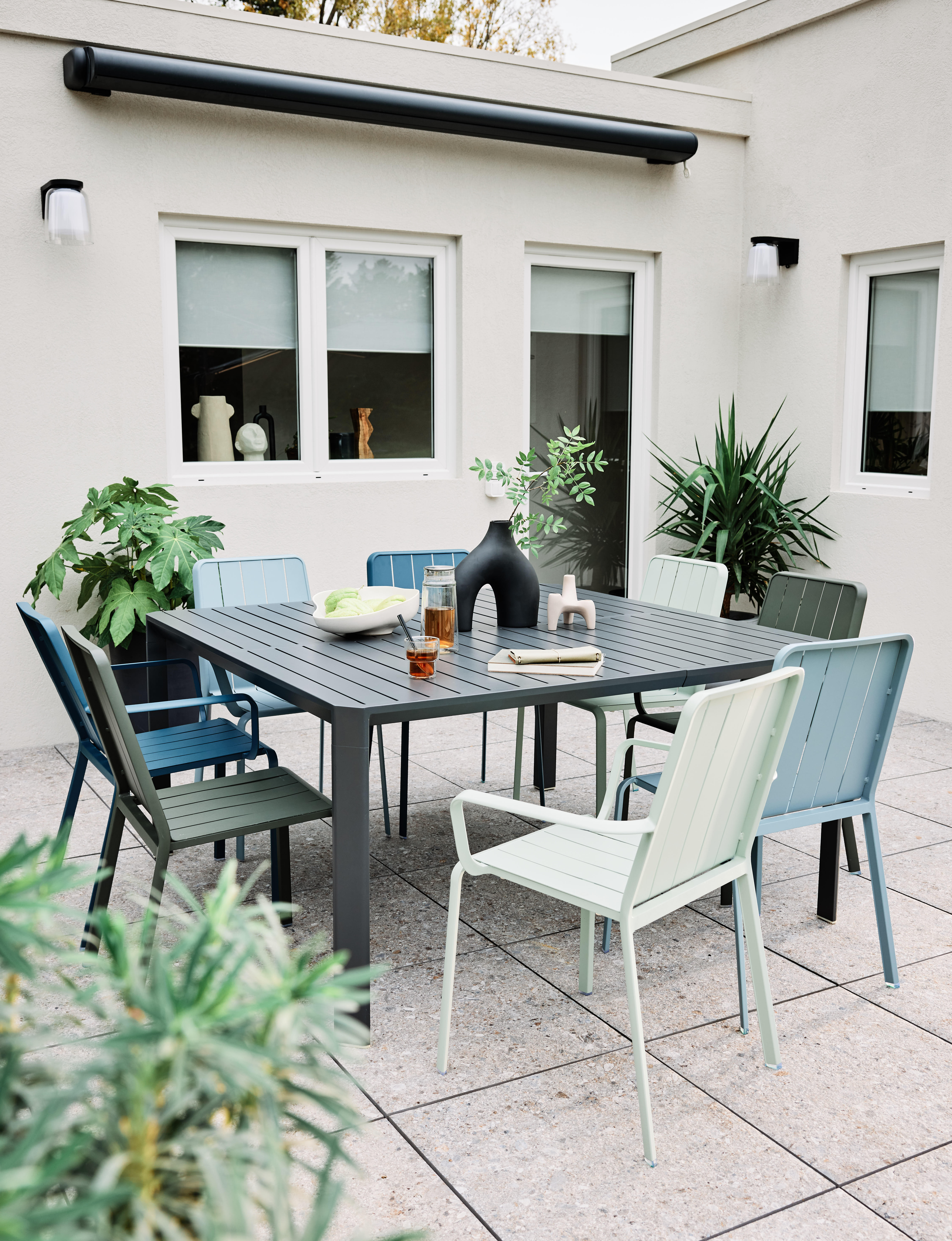 Sedia da giardino Idaho NATERIAL, struttura e seduta in alluminio verde - 9