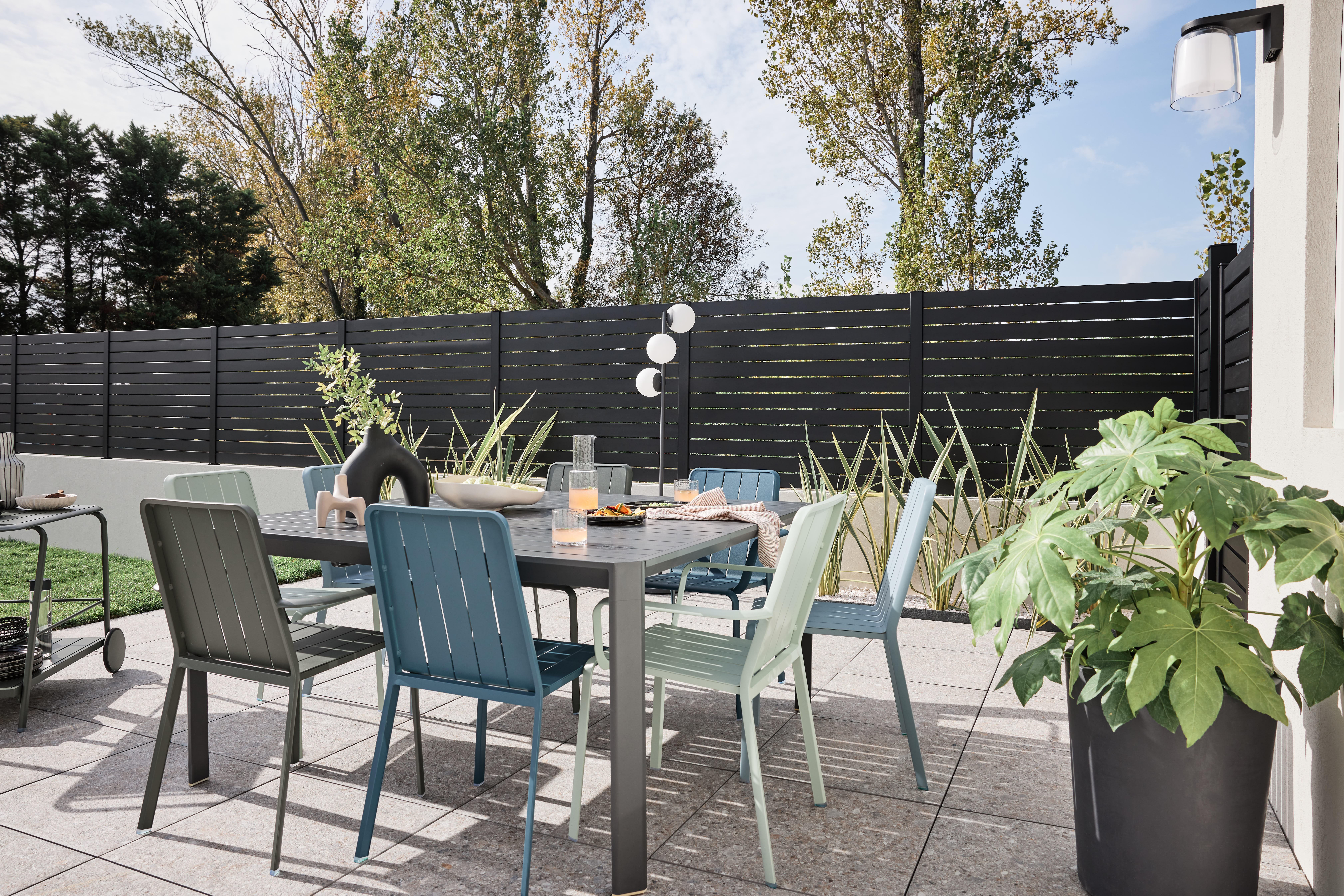 Lot 2 dalles cepo di grès fin SIENA, gris, L.60 x l.60 cm x Ep.20 mm - 3