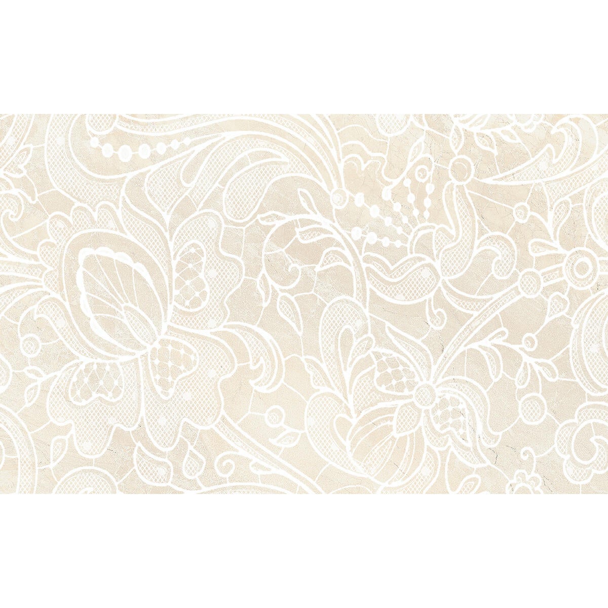 Piastrella da rivestimento interno in gres naturale 25 x 40 cm non rettificato beige lucido Palace decoro damasco Sp. 7 mm 1.7 mq - 4