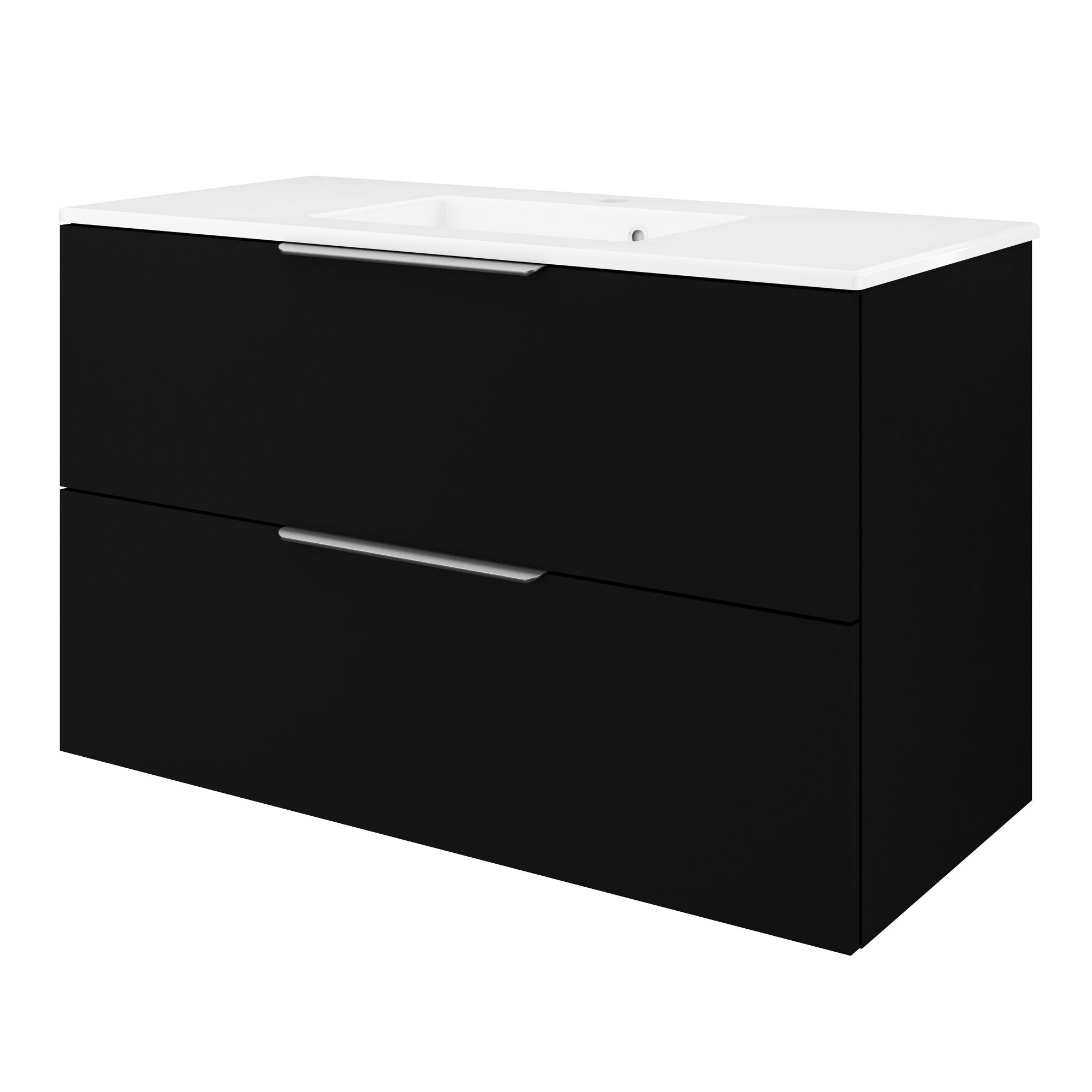 Meuble vasque l.105 x H.64 x P.48cm noir mat Neo exclusive