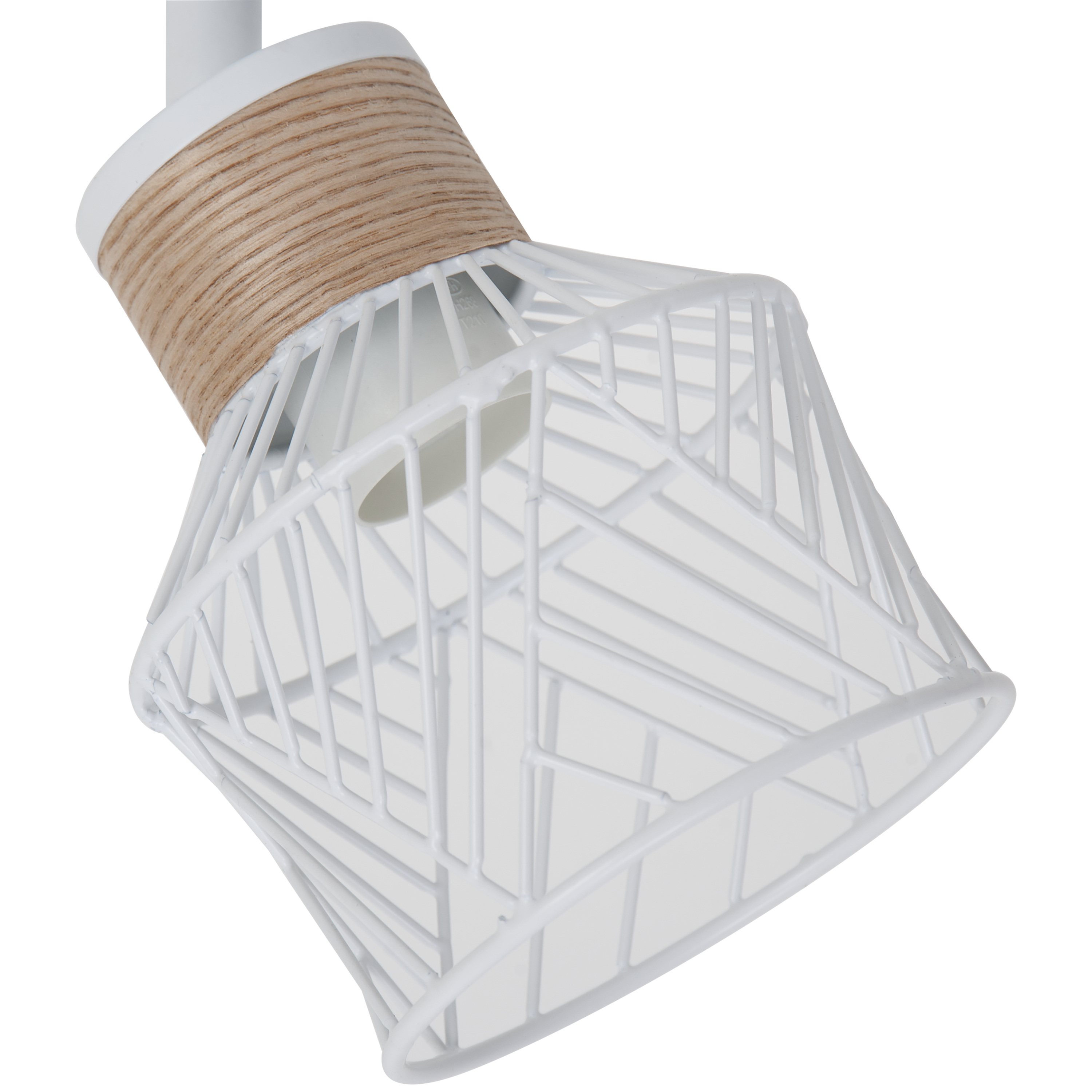 Foco INSPIRE Kanel E27 madera y blanco - 14