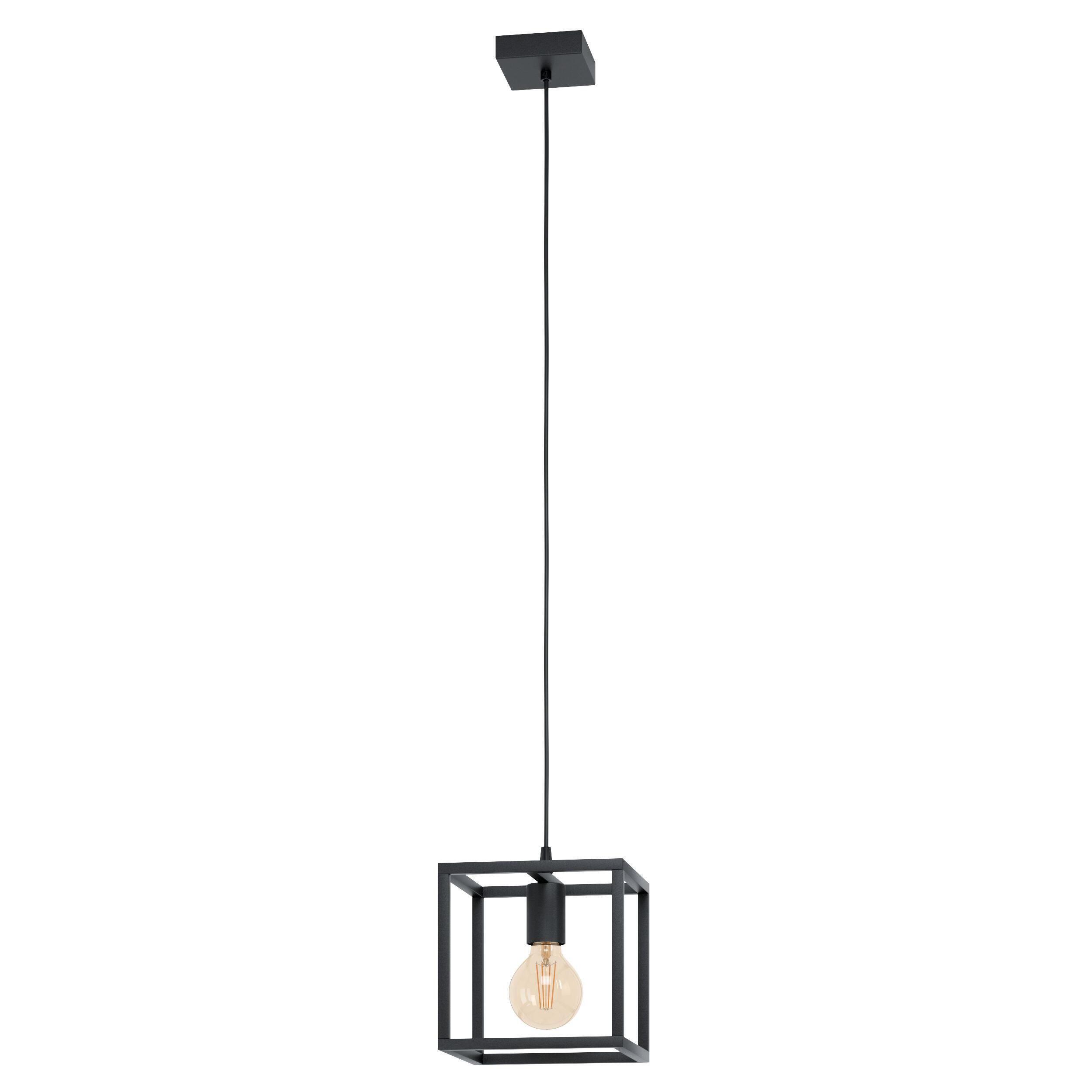 Lámpara de techo inspire eldrick negra 1 luz e27