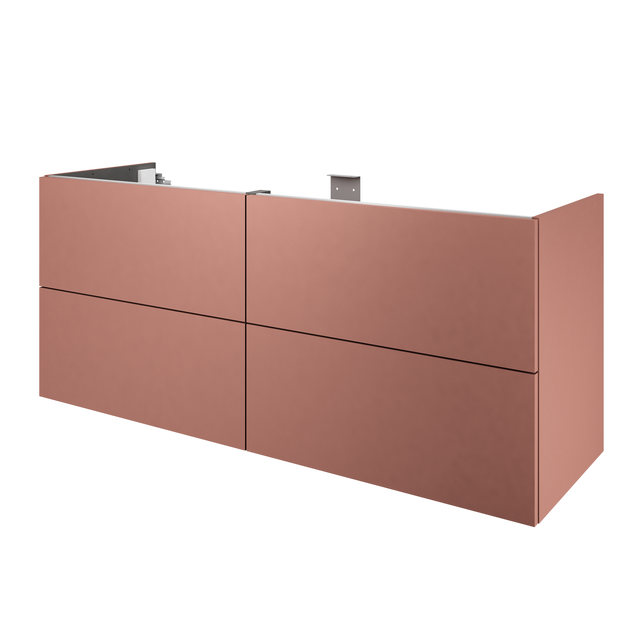 Meuble sous-vasque 4t L.150cm x H.64cm x P.48cm terracotta Neo exclusive