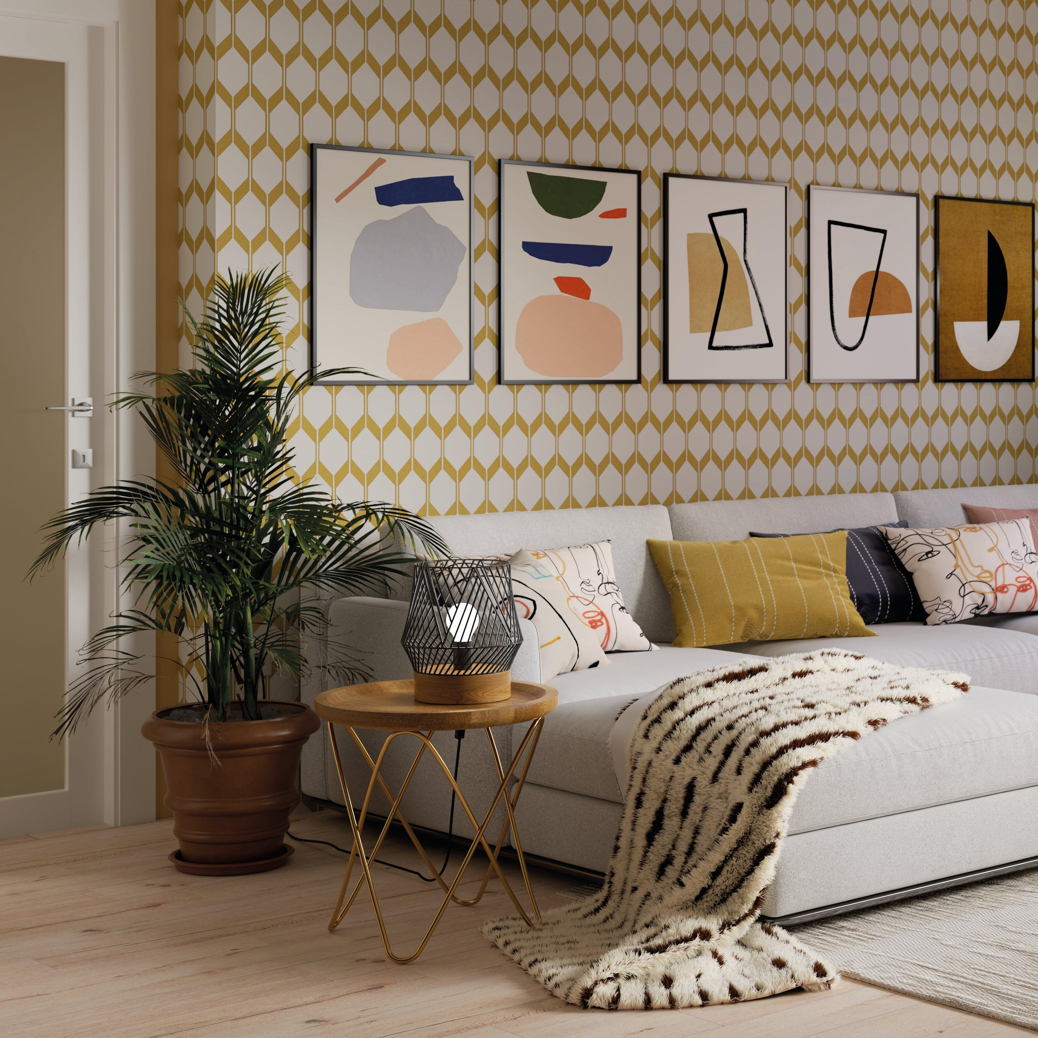 Coussin Celene, jaune sable l.50 x L.30 cm INSPIRE - 3