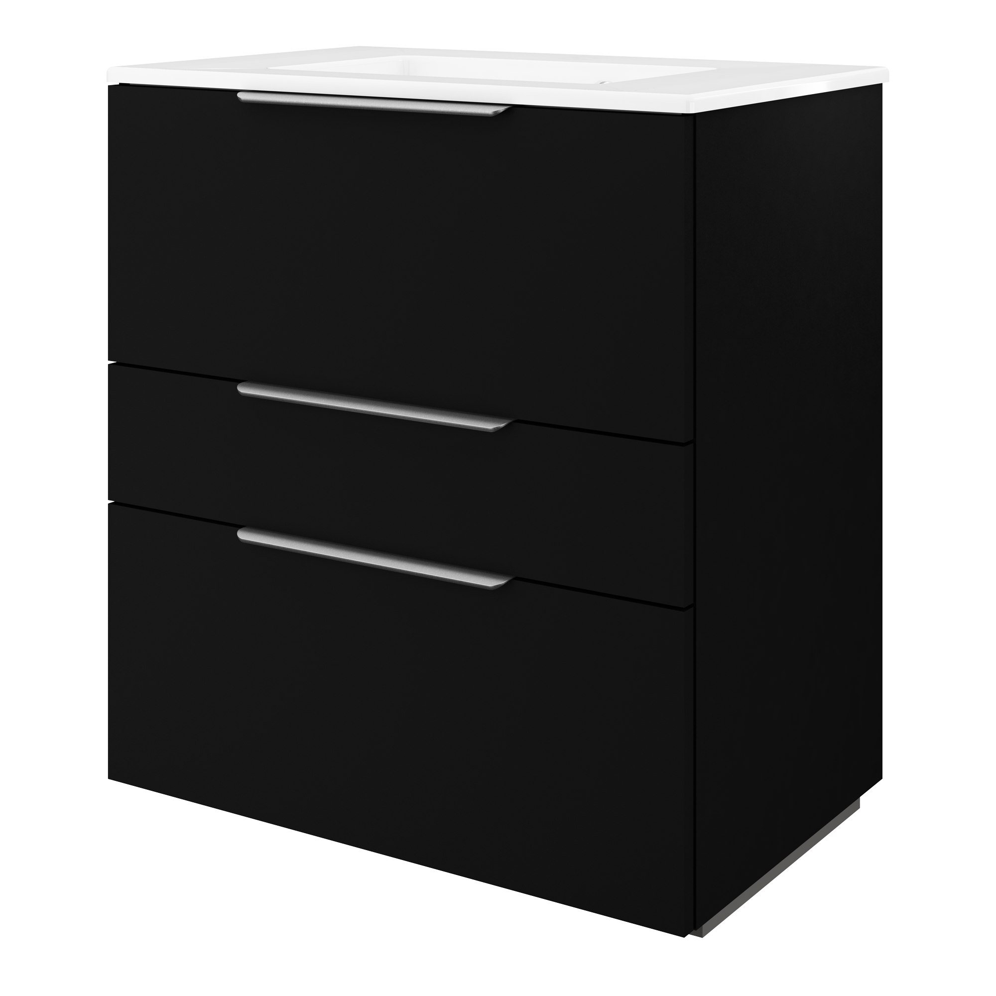 Meuble vasque l.75 x H.84 x P.48cm noir mat Neo exclusive