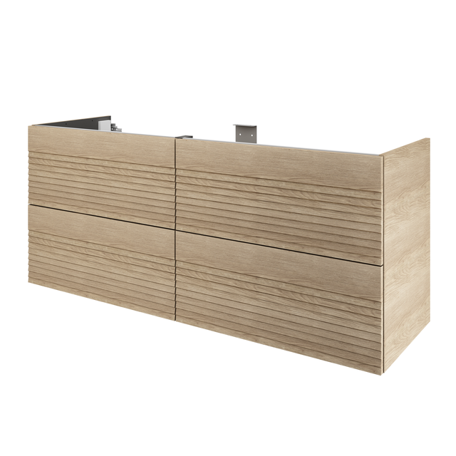 Meuble sous-vasque 4t l.150 x H.64 x P.48 cm effet cashemere Neo exclusive