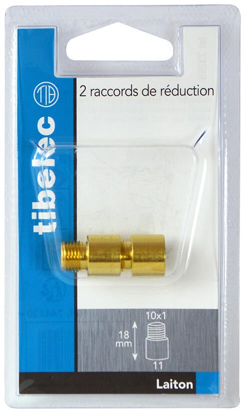 Lot de 2 raccords TIBELEC, laiton - 2