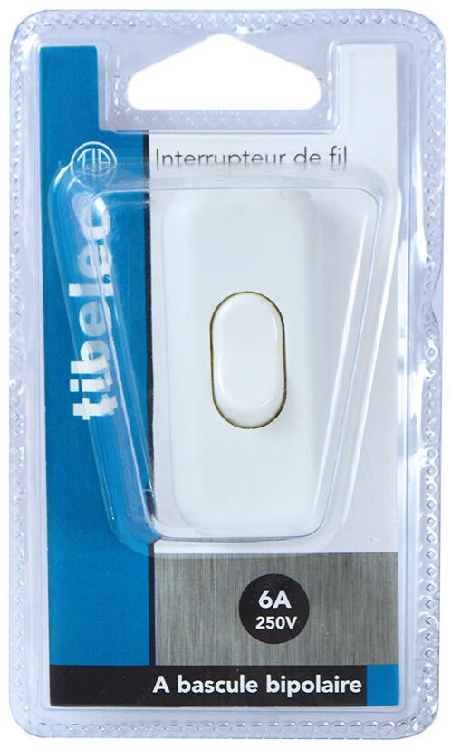 Interrupteur TIBELEC, plastique, blanc - 3