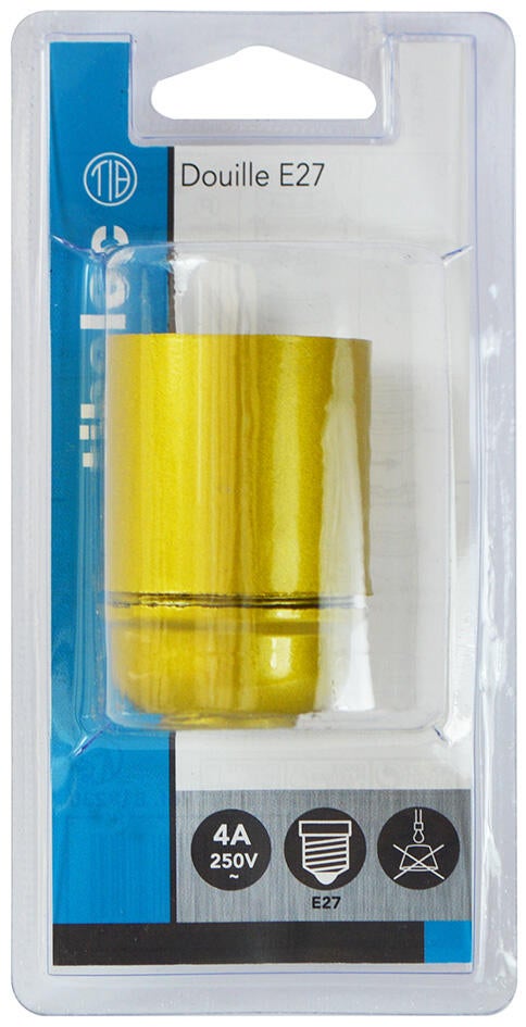 Douille lisse E27 TIBELEC, plastique, or 60 W - 2