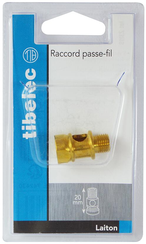 Raccord passe-fil TIBELEC, laiton, or - 2