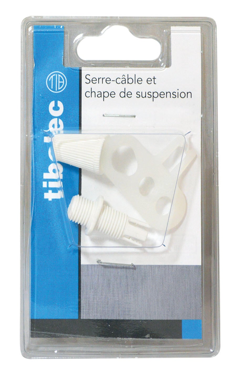 Chape de suspension TIBELEC, plastique, blanc - 3