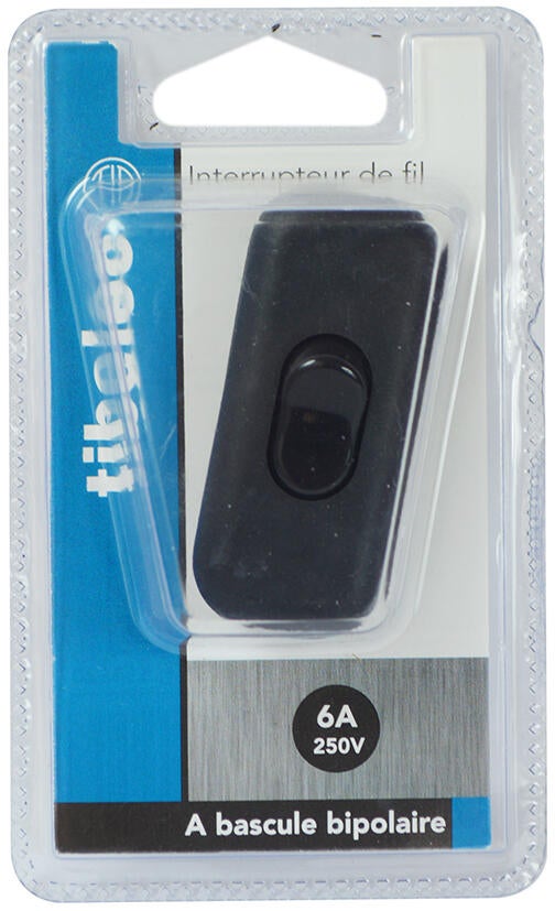 Interrupteur TIBELEC, plastique, noir - 3