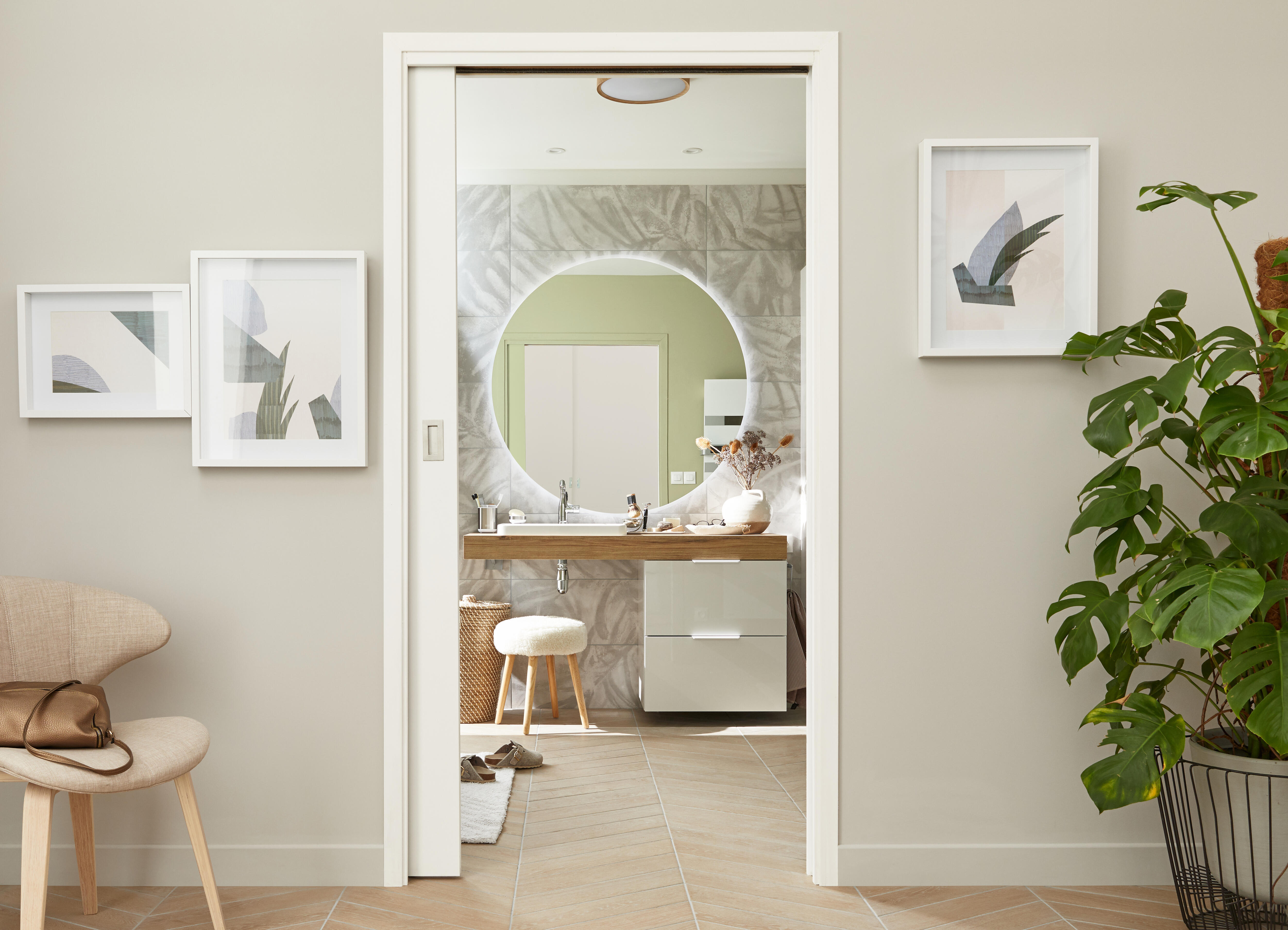 Marco con Passepartout Milo Case blanco INSPIRE 30x40cm - 9