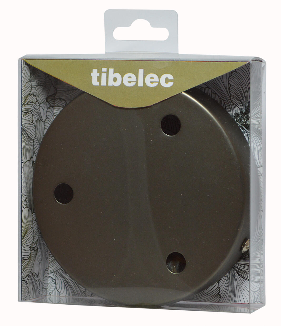 Rosace 3 câbles, d.12cm, TIBELEC chrome - 3
