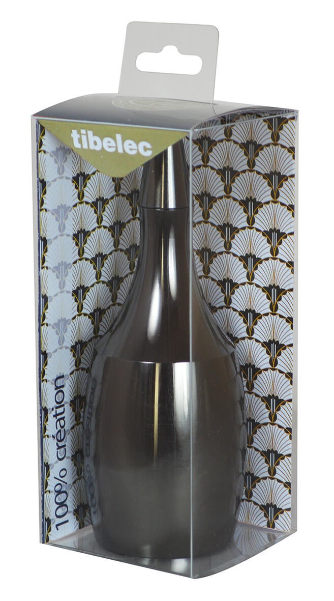 Douille e27 filetage chrome noir TIBELEC - 2
