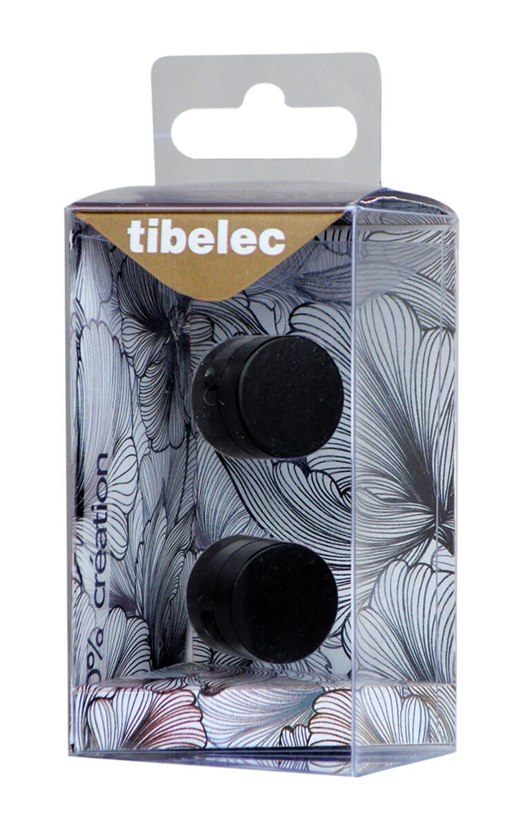 Lot de 2 passe-câbles 734020, TIBELEC noir - 2