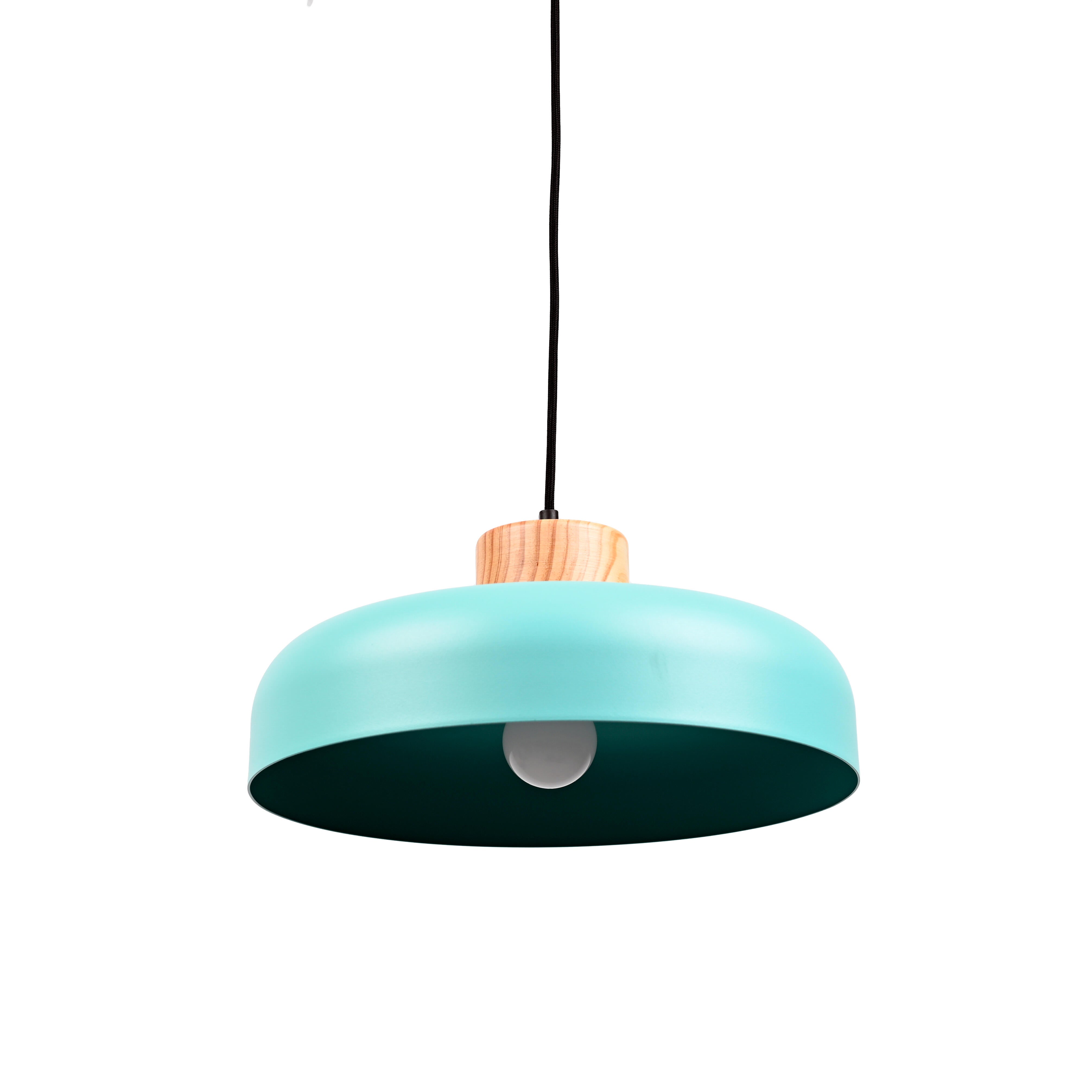 Lámpara de techo hebe e27 agua marina 39 cm diámetro