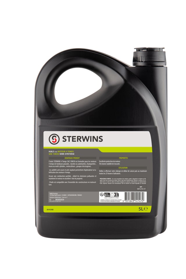 Huile 4 temps semi synthétique 10W30 STERWINS, 5L