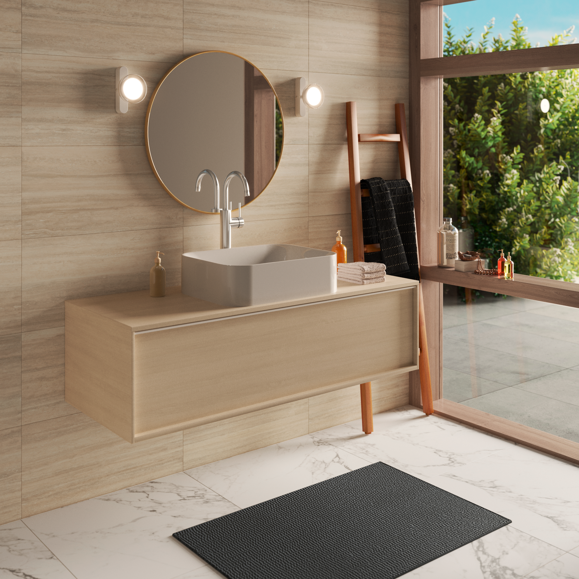 Carrelage mur intérieur effet marbre beige Helos l.30 x L.60 cm x Ep.8.4 mm ARTE - 2