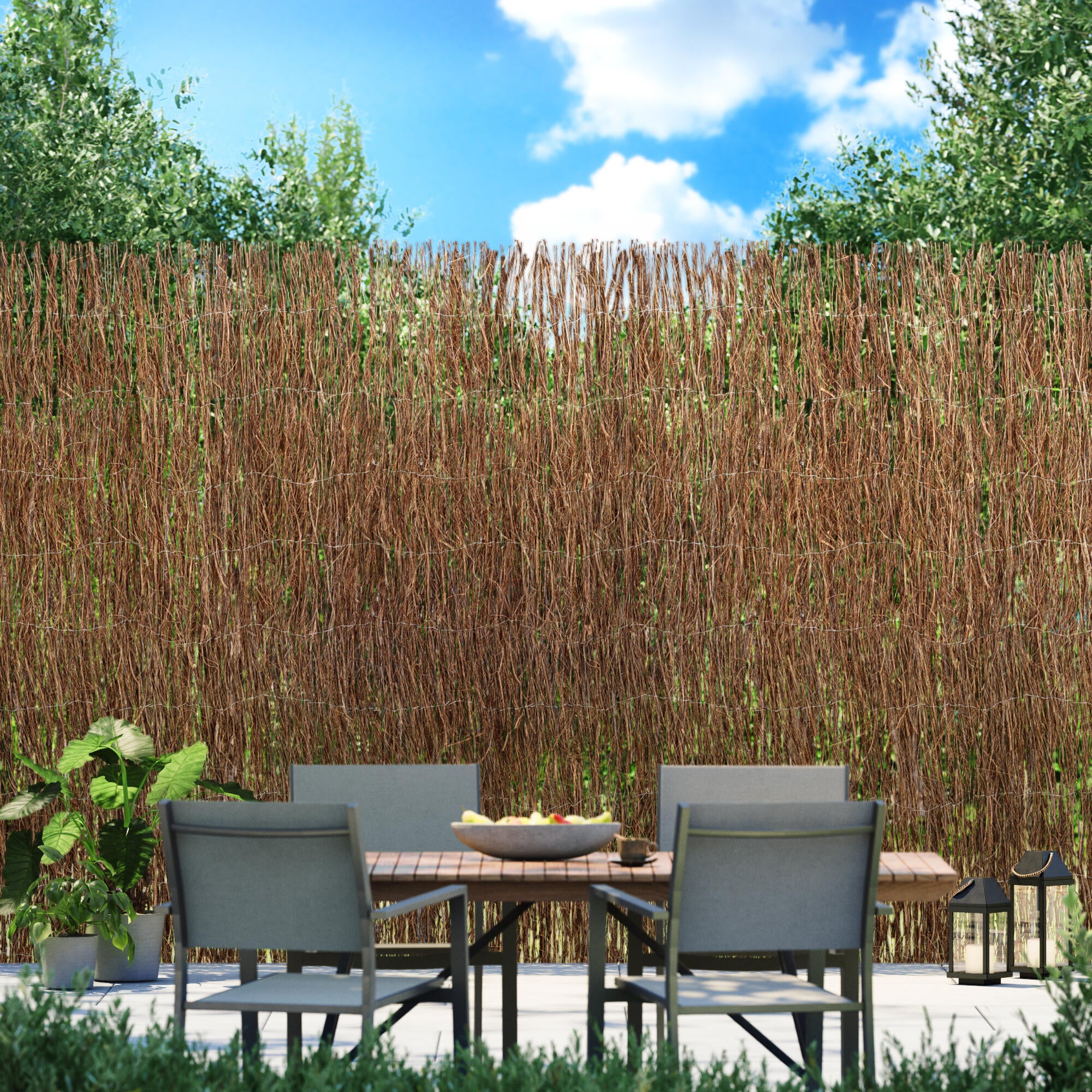 Brezo fino naterial marrón 1 x 3 m