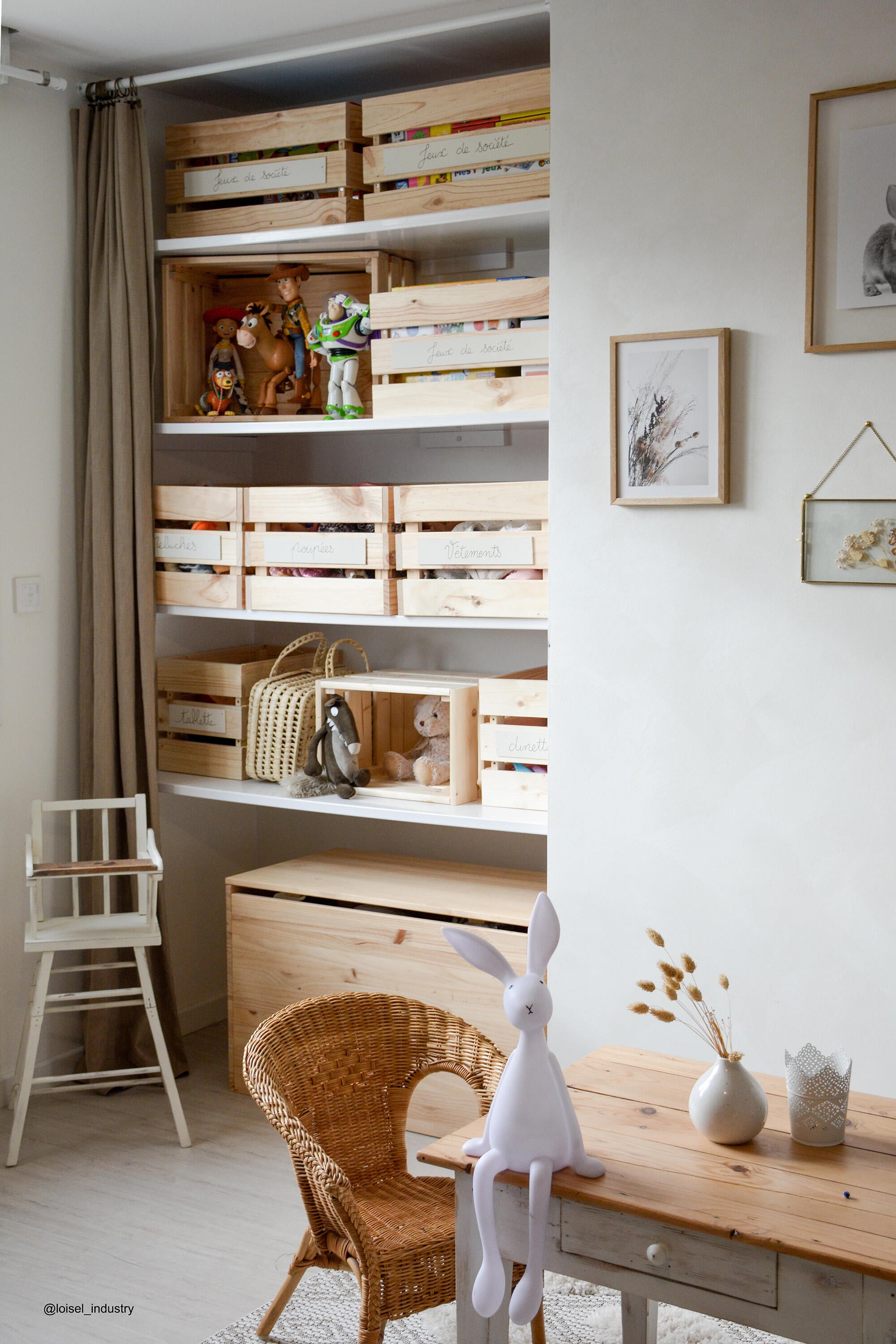 Cesta in legno ASTIGARRAGA Home Box chiaro P 16.5 x L 38.4 x H 25.6 cm - 3