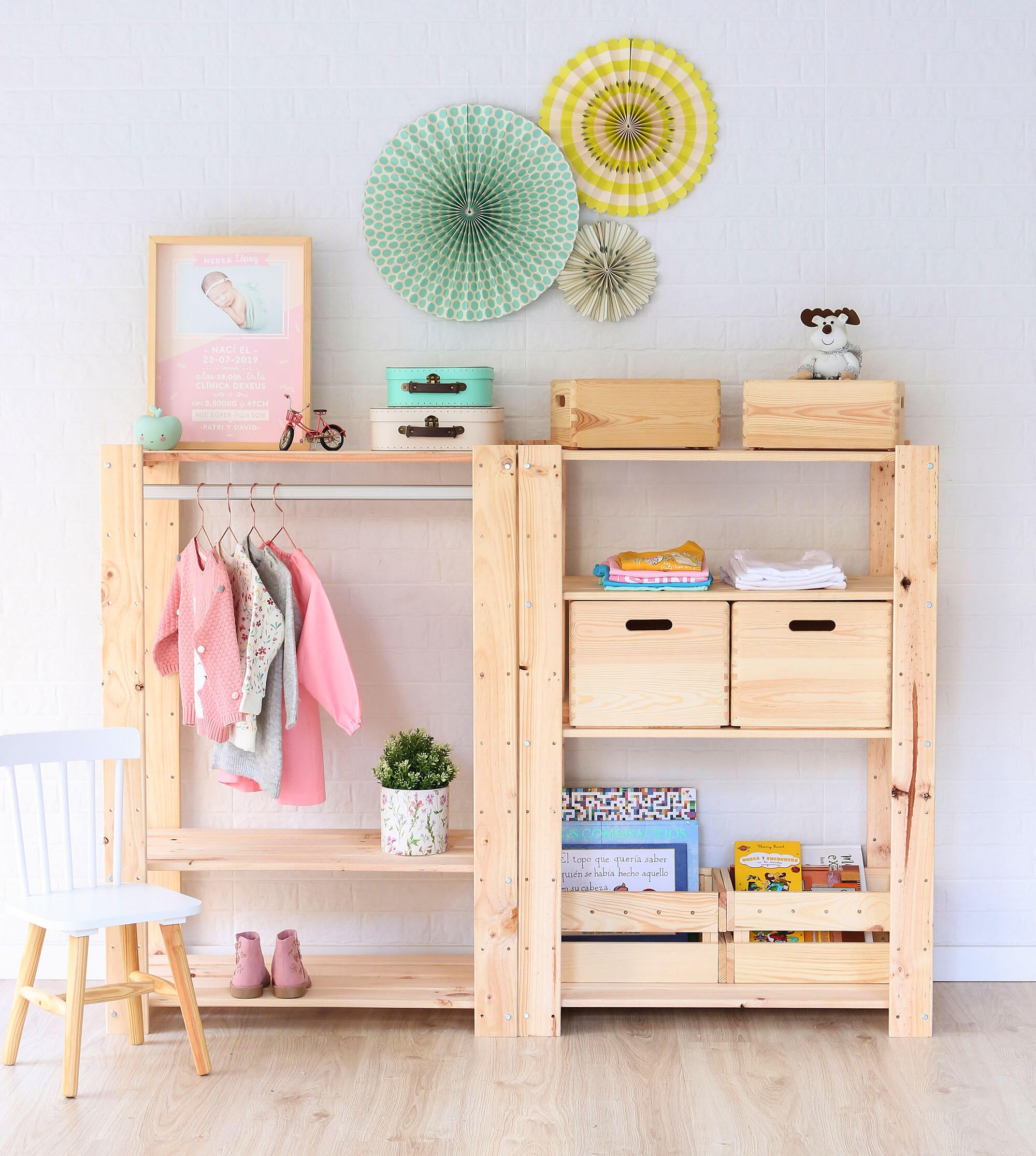 Cesta in legno ASTIGARRAGA Home Box chiaro P 16.5 x L 38.4 x H 25.6 cm - 2