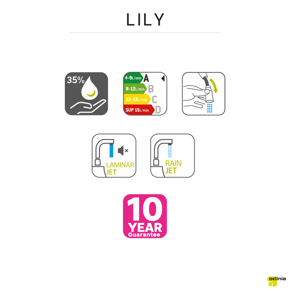 Mitigeur de cuisine avec douchette DELINIA Lily chrome - 7