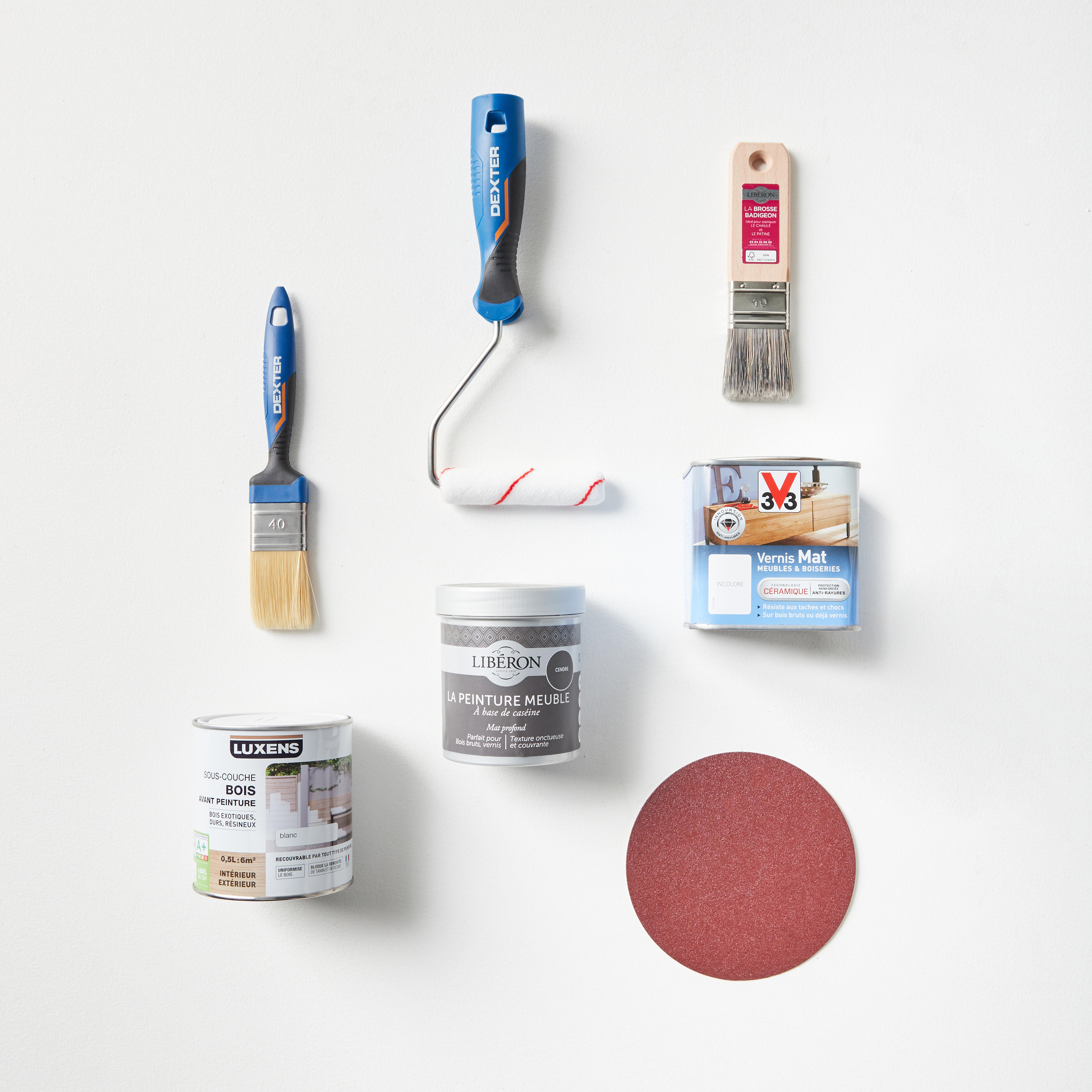 Lot de 10 disques abrasifs  oxyde d'alumine, , l.125 x L.125 mm grain 120 - 3