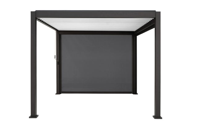 Store déroulant gris anthracite 2.79X2.36 pour pergola Prima 4x3