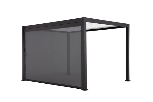 Store déroulant gris anthracite 3.7X2.36 pour pergola Prima 4x3