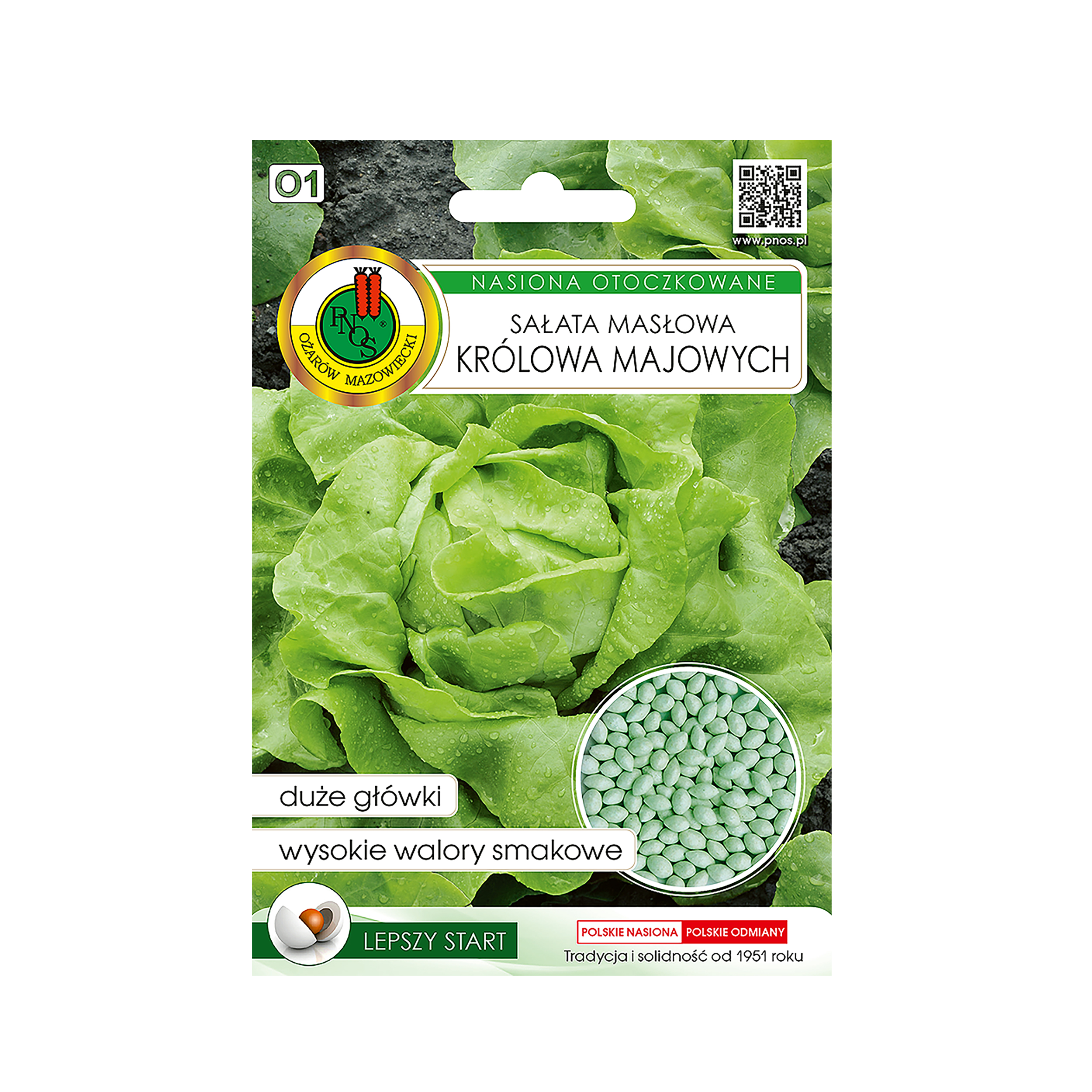 Sałata masłowa głowiasta Królowa Majów nasiona Pnos