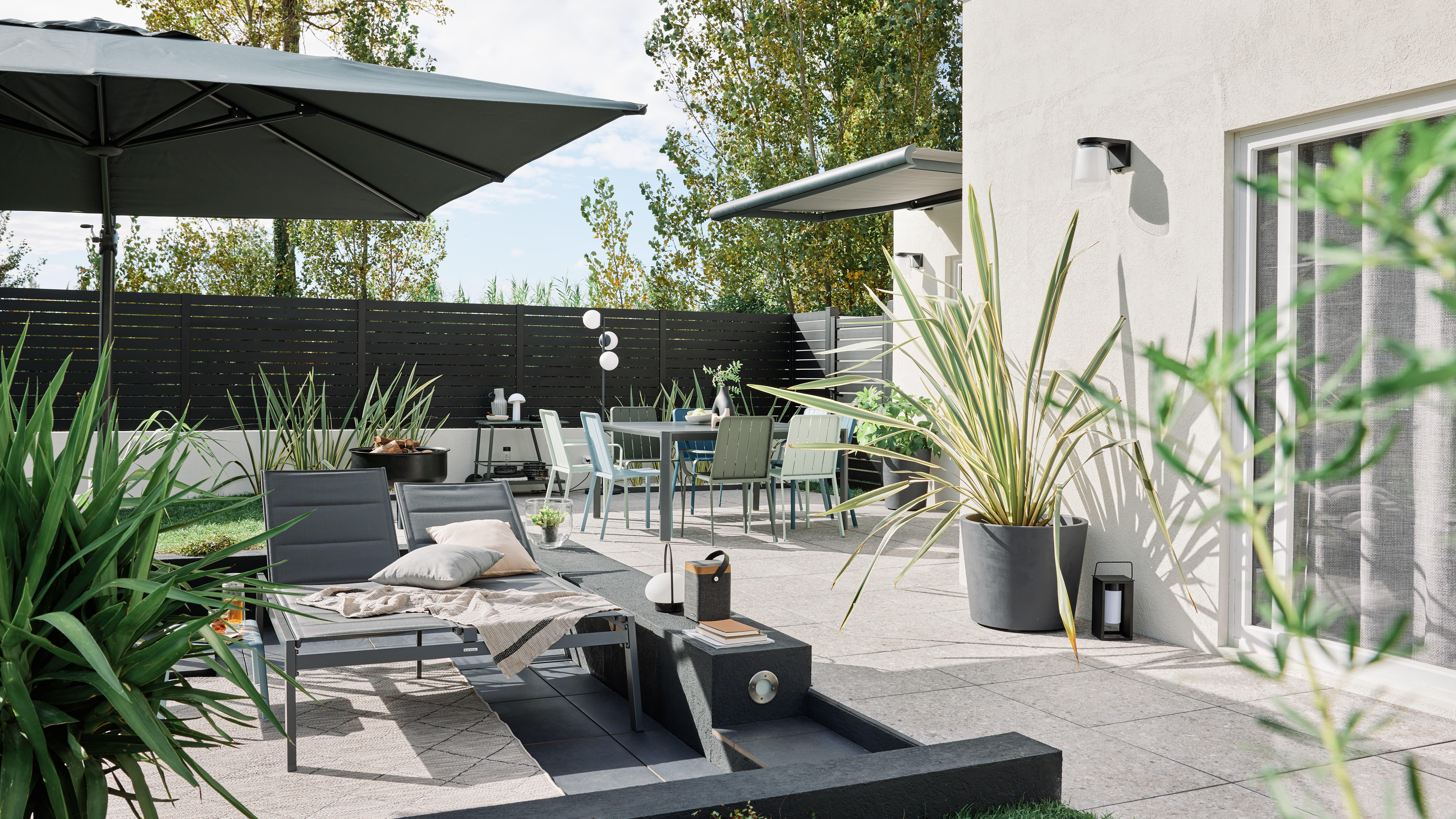 Chapéu de sol NATERIAL AURA ANTRACITE 290X290CM - 19