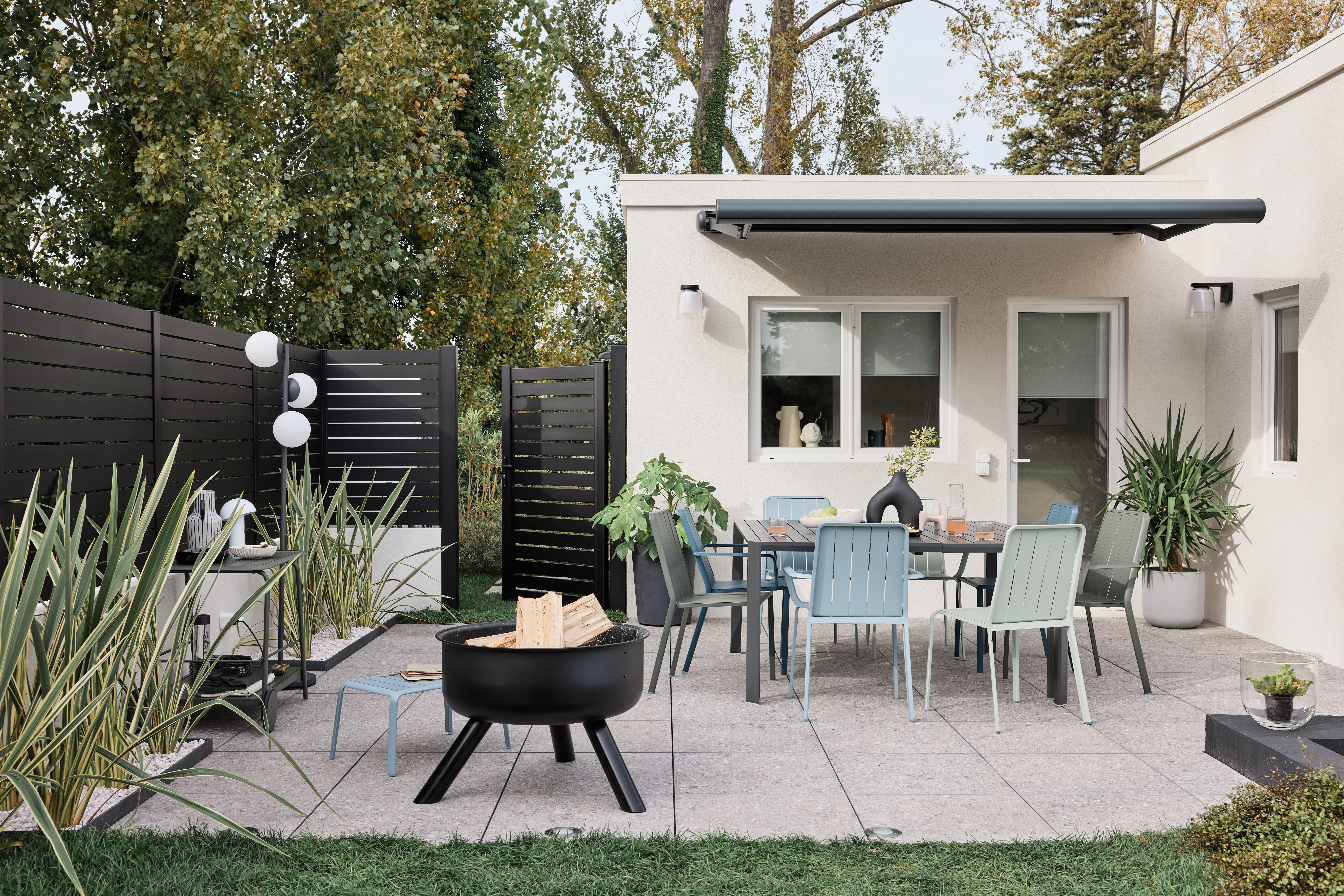 Sedia da giardino Idaho NATERIAL, struttura e seduta in alluminio verde - 7