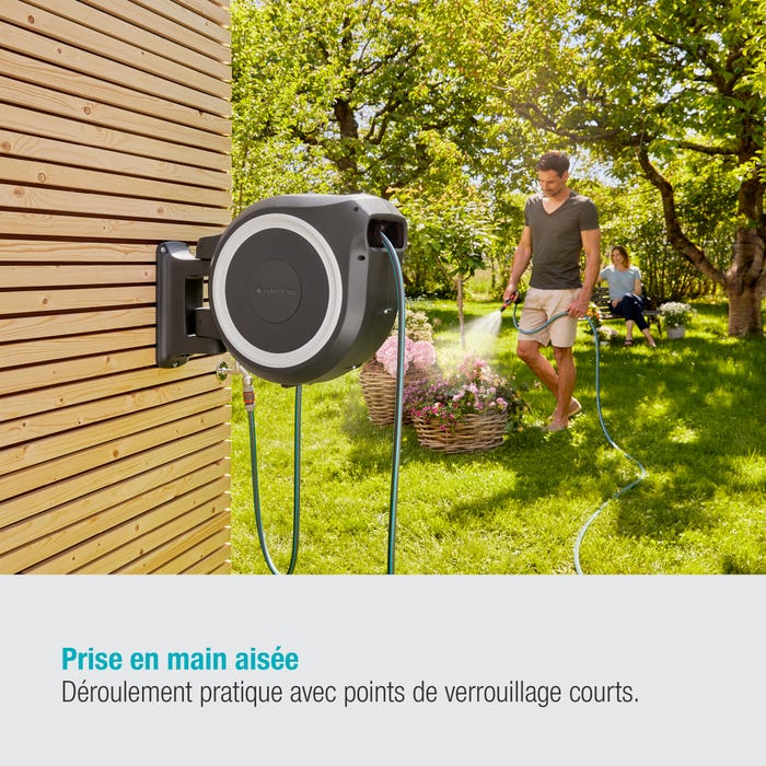 Dévidoir automatique mural gardena