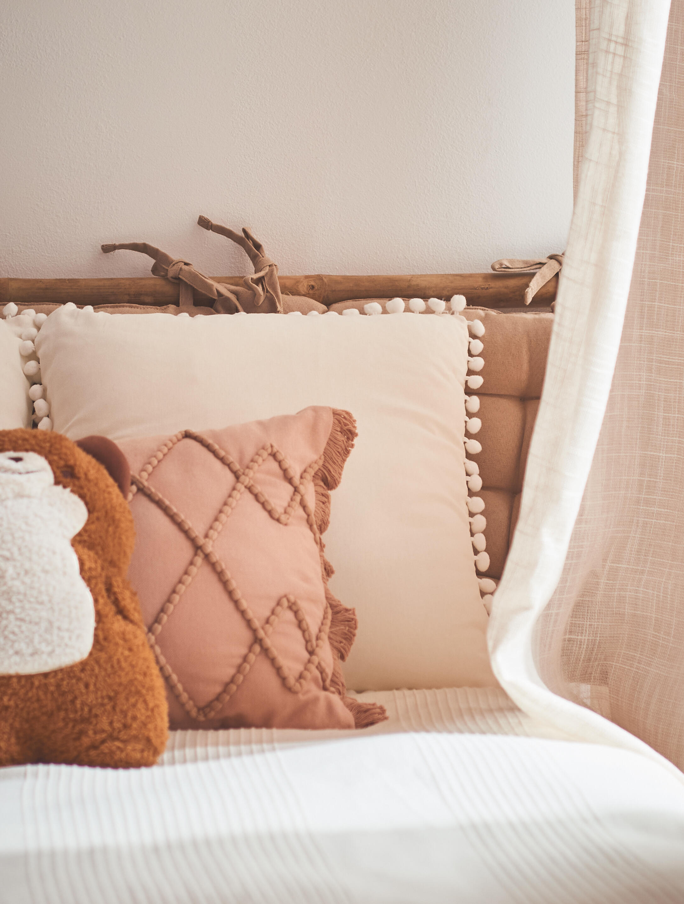 Manta algodón trama rectangular algodón blanco marco overlock y cosido de 150x250 cm - 21