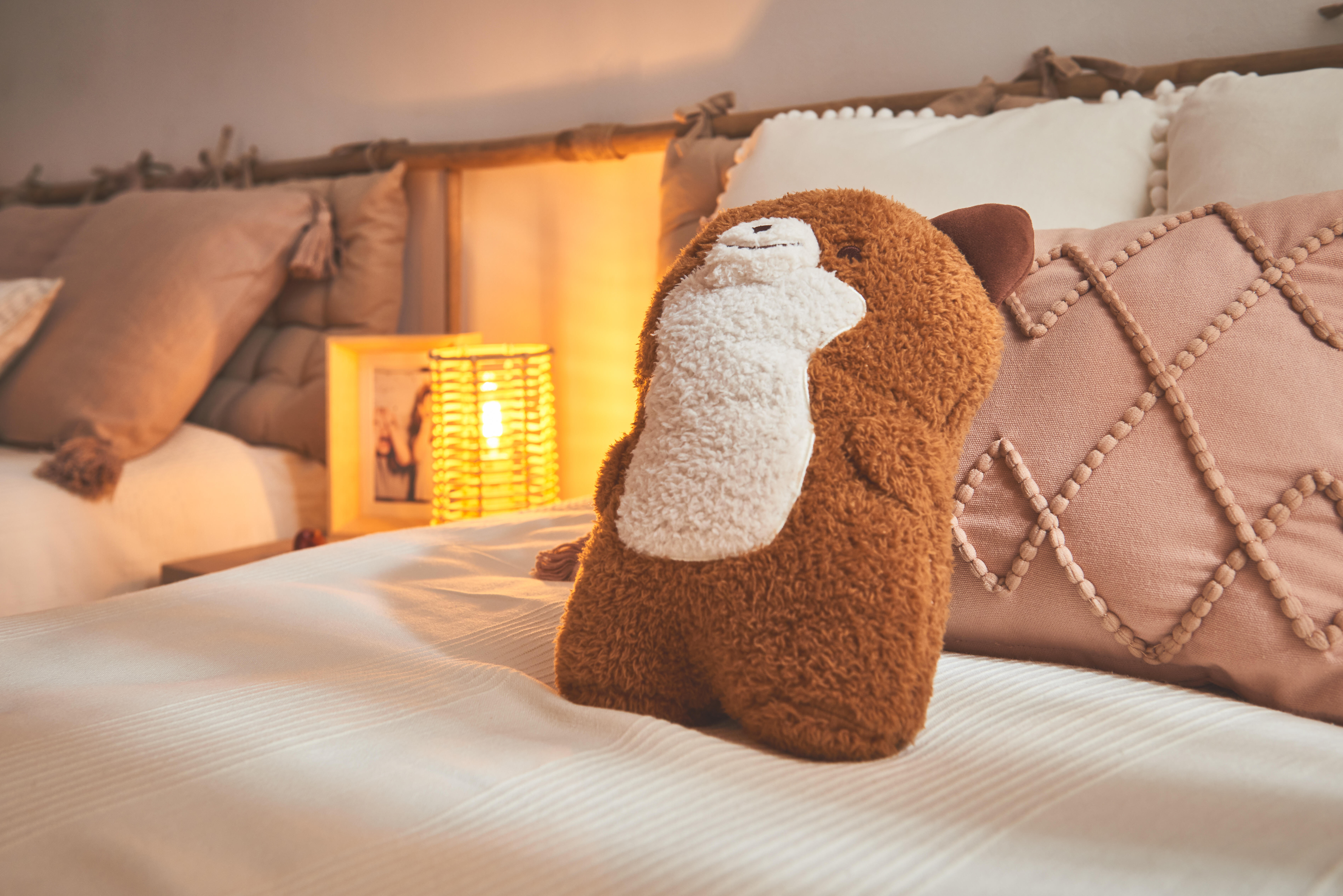 Manta algodón trama rectangular algodón blanco marco overlock y cosido de 150x250 cm - 18