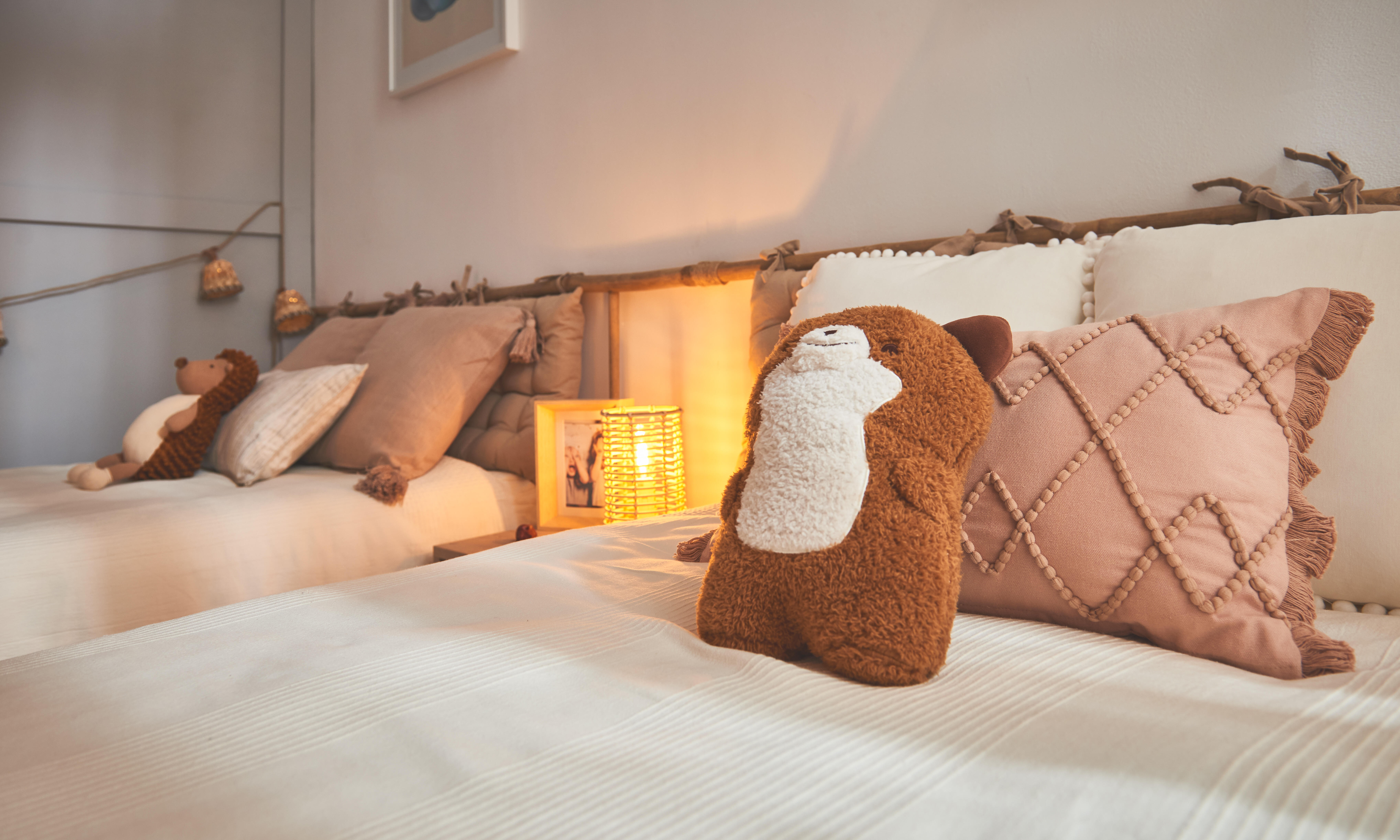 Manta algodón trama rectangular algodón blanco marco overlock y cosido de 150x250 cm - 17