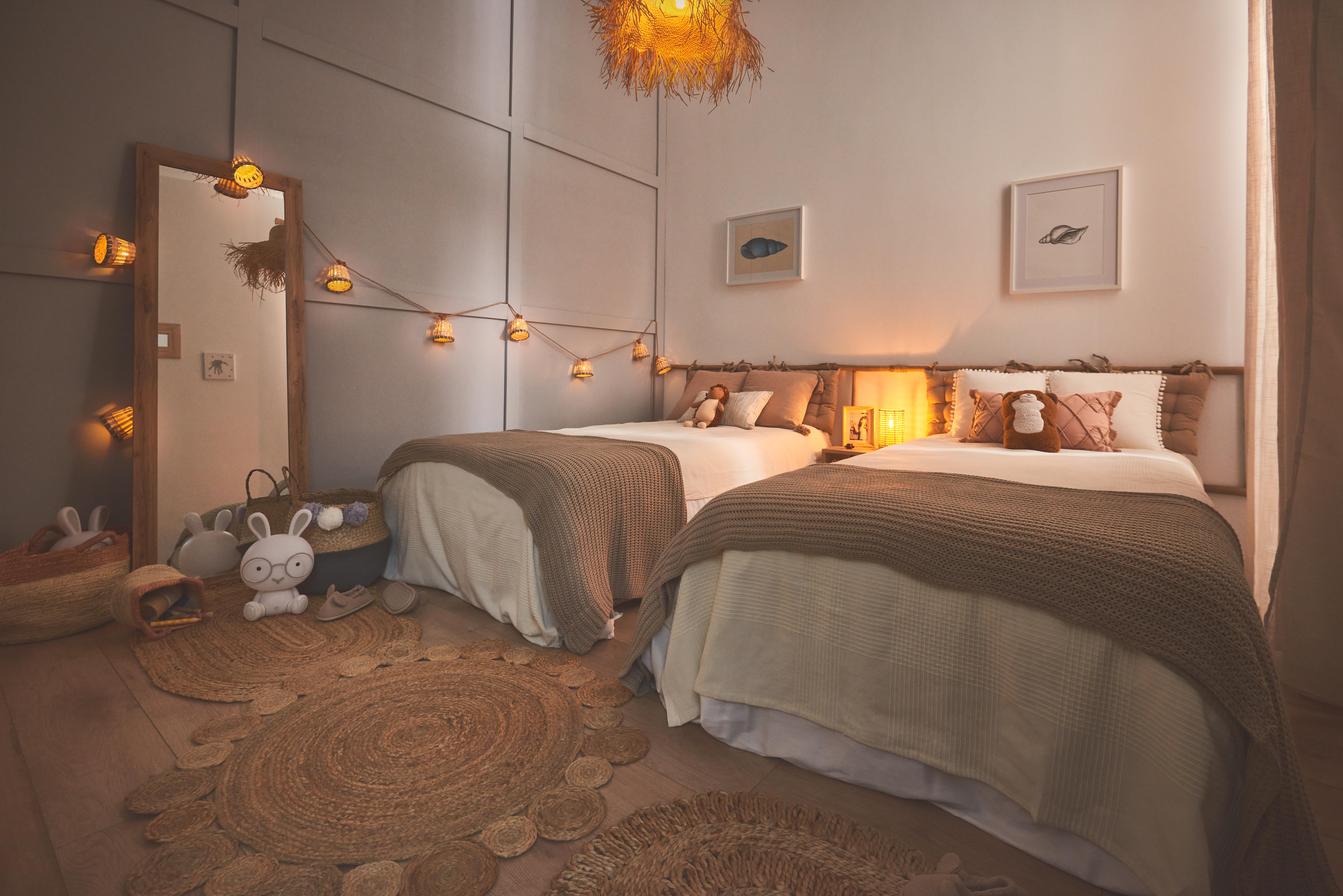 Manta algodón trama rectangular algodón blanco marco overlock y cosido de 150x250 cm - 10