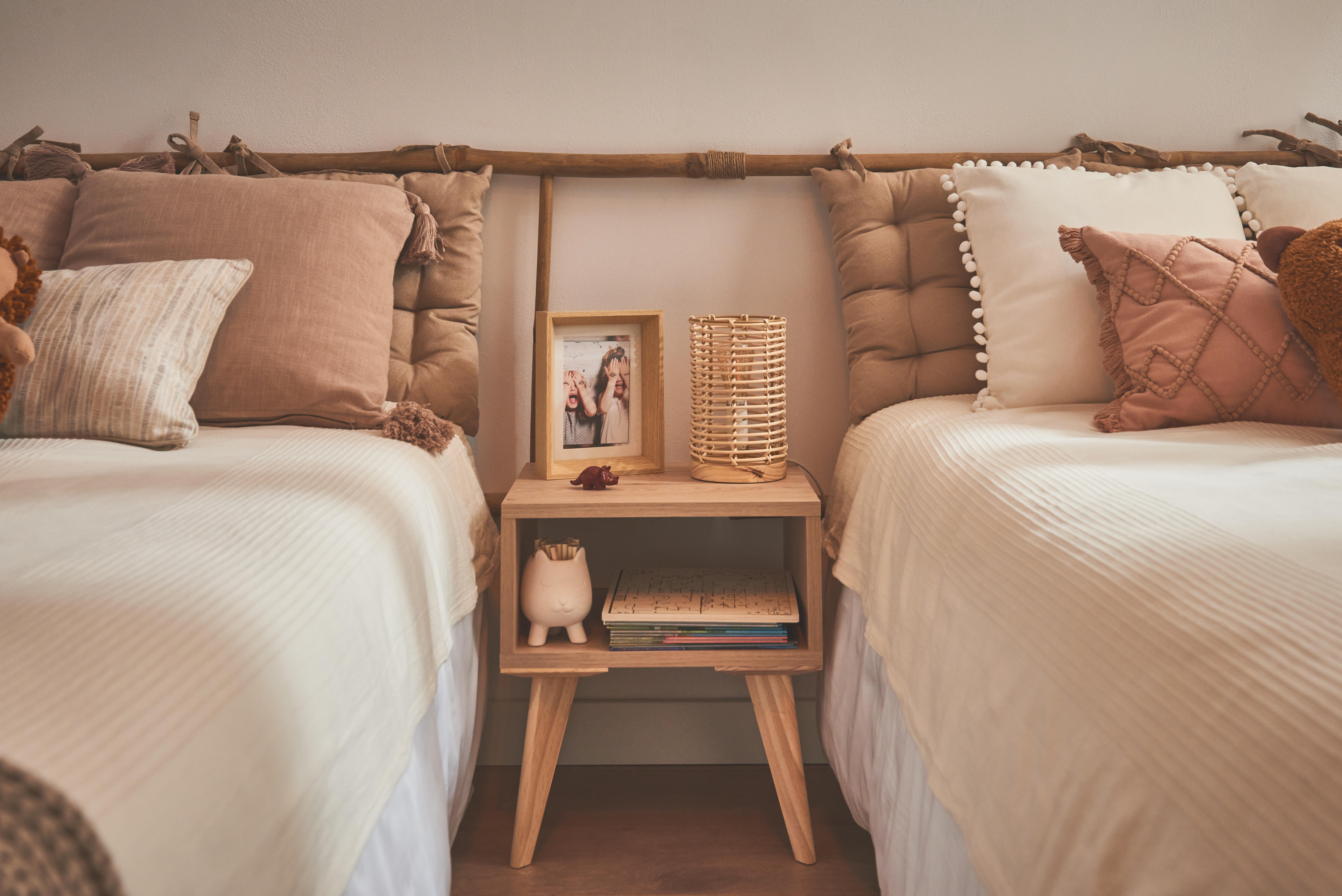 Manta algodón trama rectangular algodón blanco marco overlock y cosido de 150x250 cm - 5