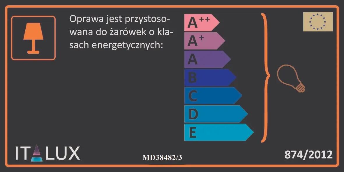 Żyrandol Balter patyna 3 x E14 Italux - 4