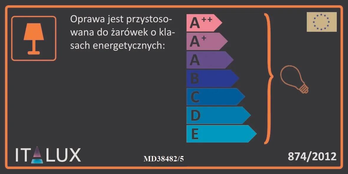 Żyrandol Balter patyna 5 x E14 Italux - 4